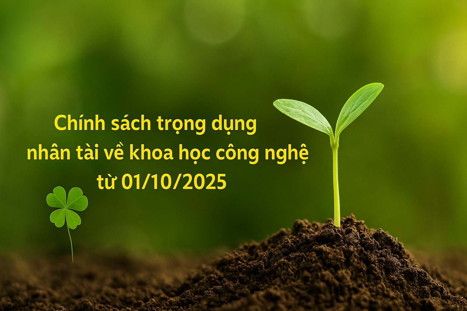 CHÍNH SÁCH TRỌNG DỤNG NHÂN TÀI VỀ KHOA HỌC CÔNG NGHỆ TỪ 01/10/2025