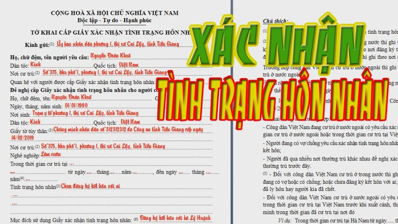 Xác nhận tình trạng hôn nhân khi cư trú nhiều nơi thế nào?